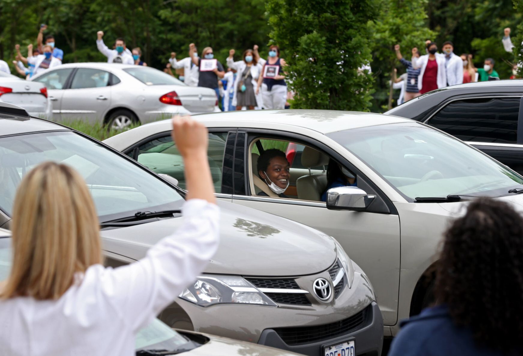 White coats protest for Black Lives Matter